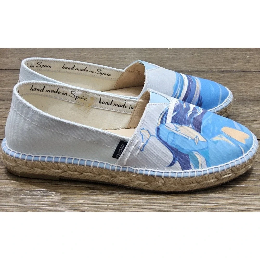 Ocean Core Espadrilles Shoes Womens 7 EU 38 NEW Granny Coastal Nautical Blue